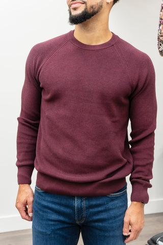MIZUMI Burgandy Crew Neck Sweater