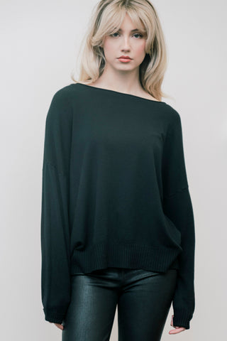 DREAMERS Boatneck w/ Waistband Sweater