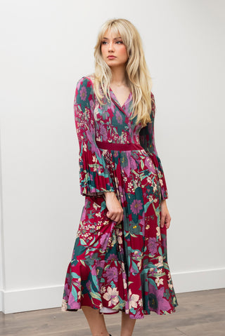 CURRENT AIR V Neck Printed Dress