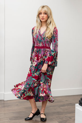 CURRENT AIR V Neck Printed Dress