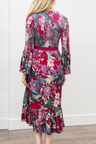 CURRENT AIR V Neck Printed Dress