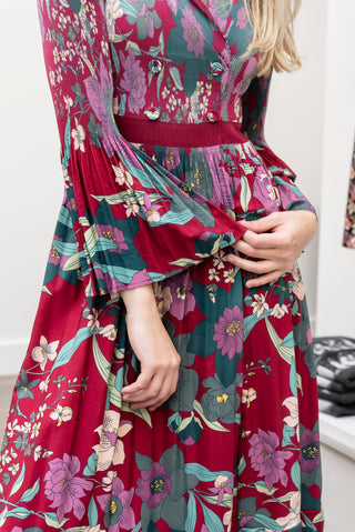 CURRENT AIR V Neck Printed Dress