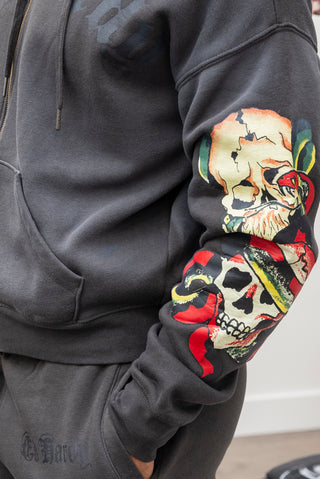 ED HARDY Skulls Boxy Zip Hoody