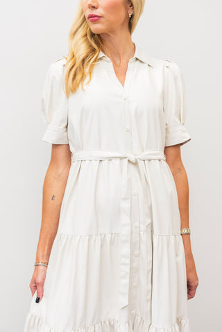 ELAN Faux Leather Dress