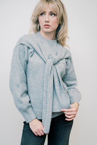 SOFIE THE LABEL Sweater w/ Shoulder Tie