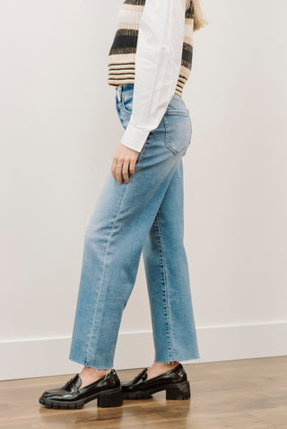 DAZE Pleaser HR Wide Ankle Jeans