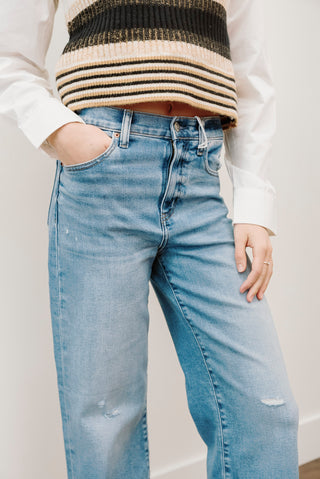 DAZE Pleaser HR Wide Ankle Jeans