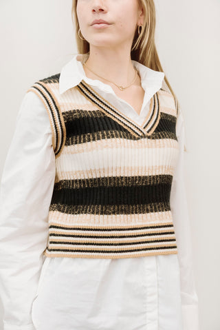 ELAN Beige Vest/Shirt Combo