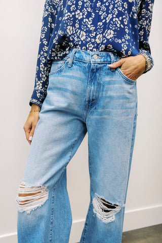 MOTHER Dodger Sneak Ripped Jeans