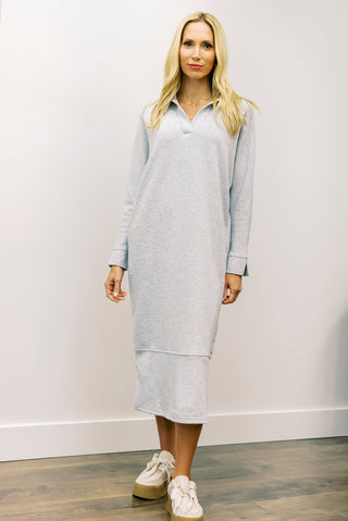 P CILL Collared Midi Dress