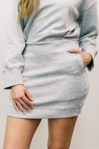P CILL V-Neck Ribbed Contrast Mini Dress