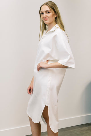 P CILL Faux Leather Contrast Midi Dress