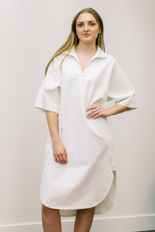 P CILL Faux Leather Contrast Midi Dress