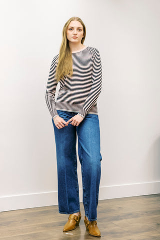 ZAKET & PLOVER Striped Crew Sweater