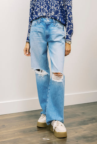 MOTHER Dodger Sneak Ripped Jeans